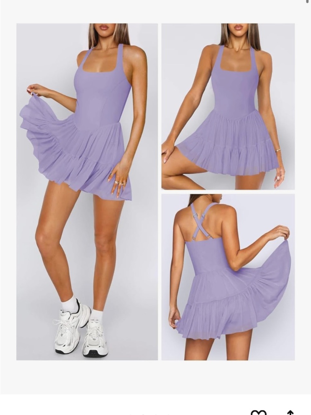 Amazon Lilac Tiered Mini Dress